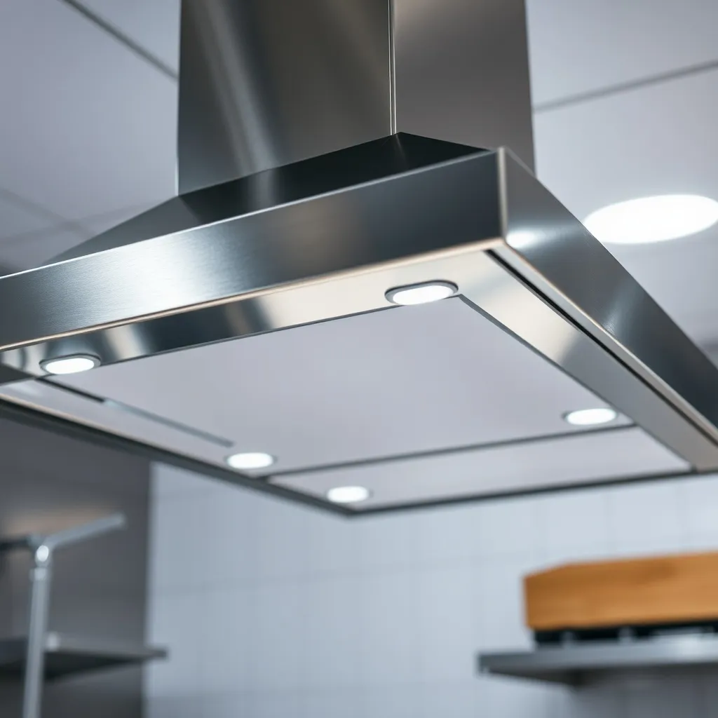 Professional industrial kitchen hood extraction system made